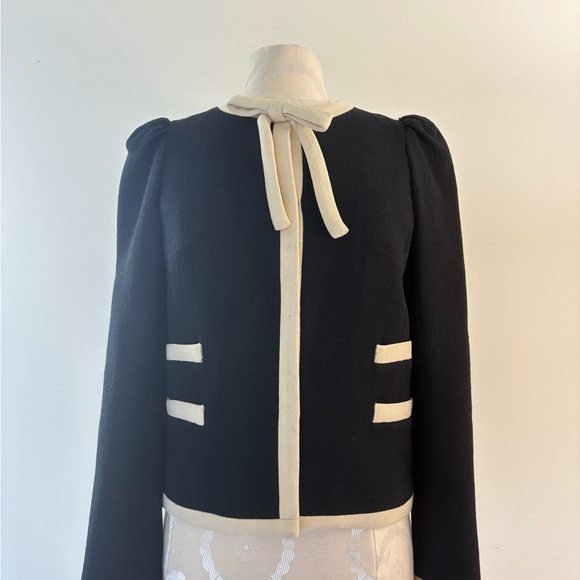 Milly Jackets & Blazers - Milly New York Black and Cream Bow Blazer
